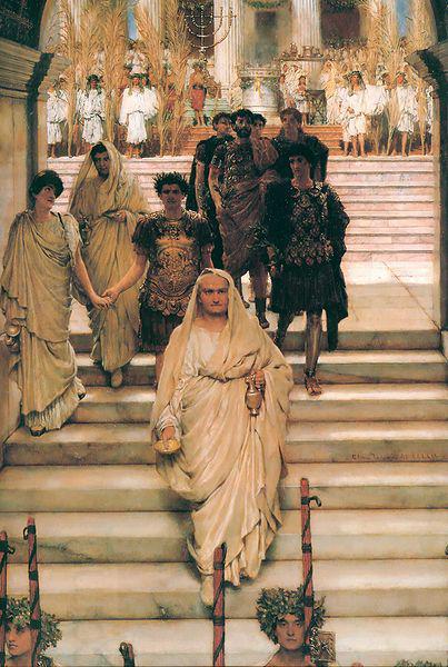 Sir Lawrence Alma-Tadema,OM.RA,RWS The Triumph of Titus by Lawrence Alma-Tadema oil painting picture